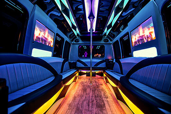 Inside a Monroe, LA, party bus