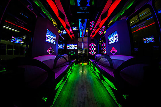 Party bus interior